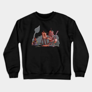 Robot Painter Crewneck Sweatshirt